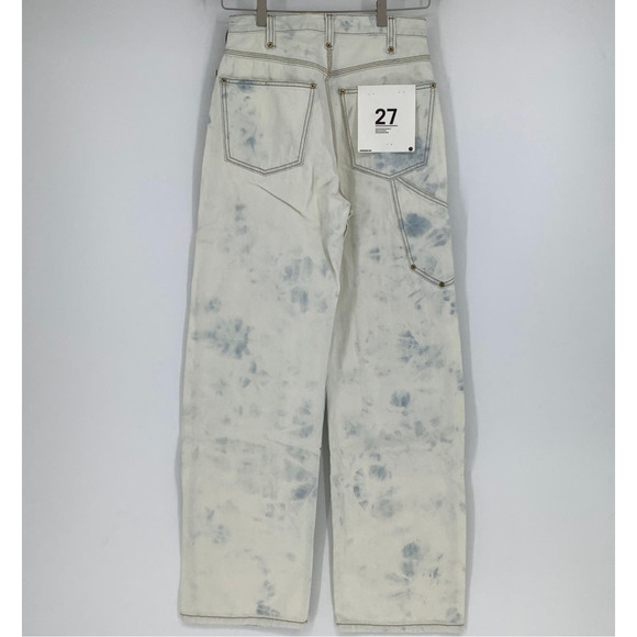 NEW! RE/DONE Sunbleach Super High Workwear $395 msrp Size 27 Jeans White I8-13 - Picture 3 of 10